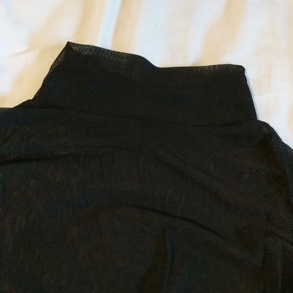 Sexy Black Mesh Sheer Long Sleeve Tee Top Shirt - Picture 5 of 5